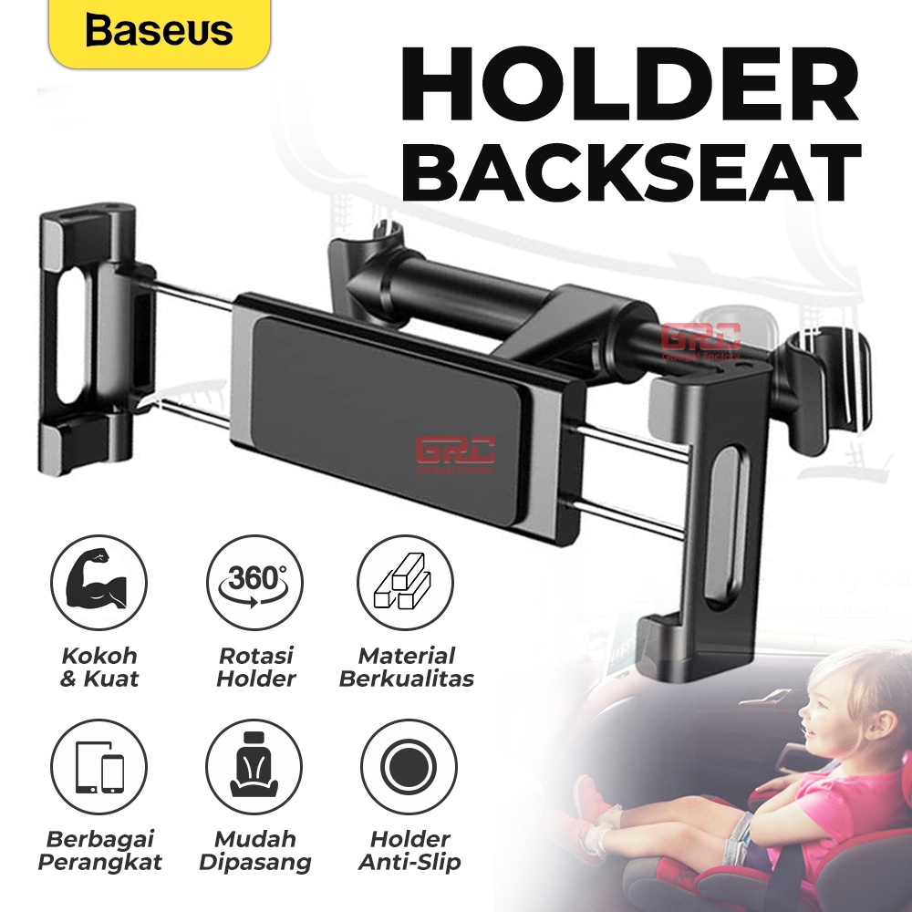 BASEUS Backseat Car Mount 360° Tab Ipad Phone Bracket Holder Mobil