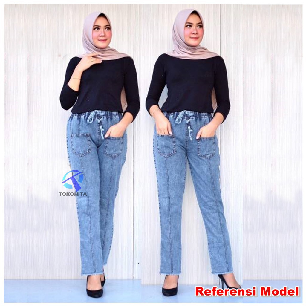 TERBARU / CELANA LUNA LEVIS RAWIS / CELANA JEANS WANITA KANTONG DEPAN / CELANA BOYFRIEND JEANS MURAH