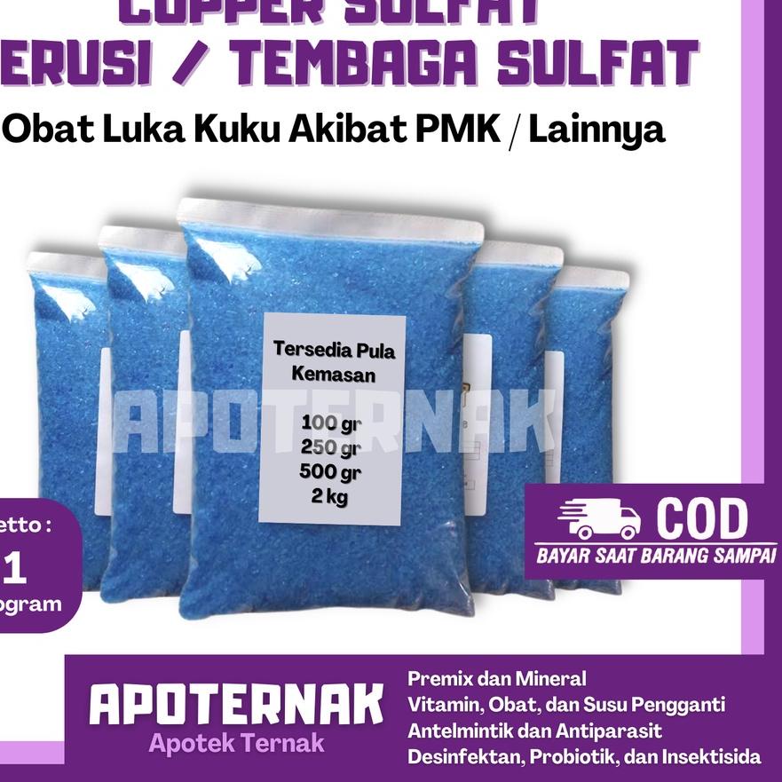 ⚡️TERLARIS⚡️ COPPER SULFATE | Tembaga Sulfat/Terusi Obat Infeksi dan Luka Terbuka Pada Kuku Ternak S