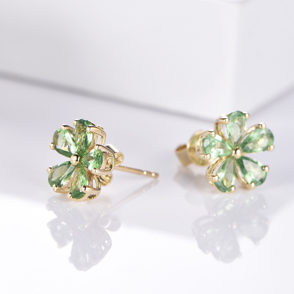 Hu Hu Hu Hu Hu Alat Bantu Pasang Kacamata♡ Anting Tusuk Wanita Bentuk Tetesan Air Hias Cubic Zirconia Untuk Pernikahan