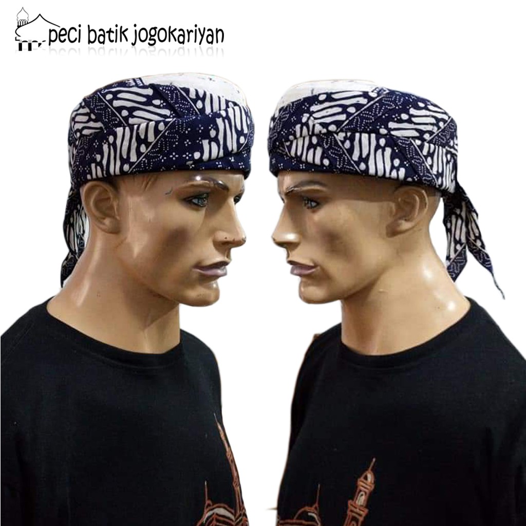 COD Peci Batik Jogokaryan Motif Batik Tlitik Putih Kopeah Songkok Kain Batik Jogja