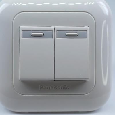 Kirim Hari Ini Saklar sakelar seri double 2 tombol lampu IB panasonic tanam