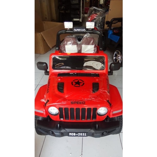 Mainan anak Mobil aki SUPER CAR MOB 2031 BAN KARET