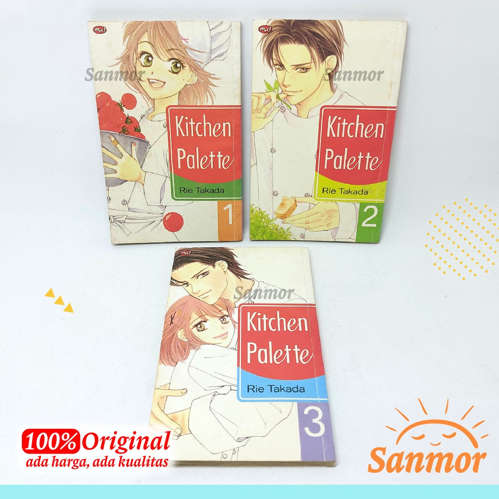 Komik Manga Jepang Kitchen Palette 1 Set (Volume 1-3) by Rie Takada (Minor Damage) M&C