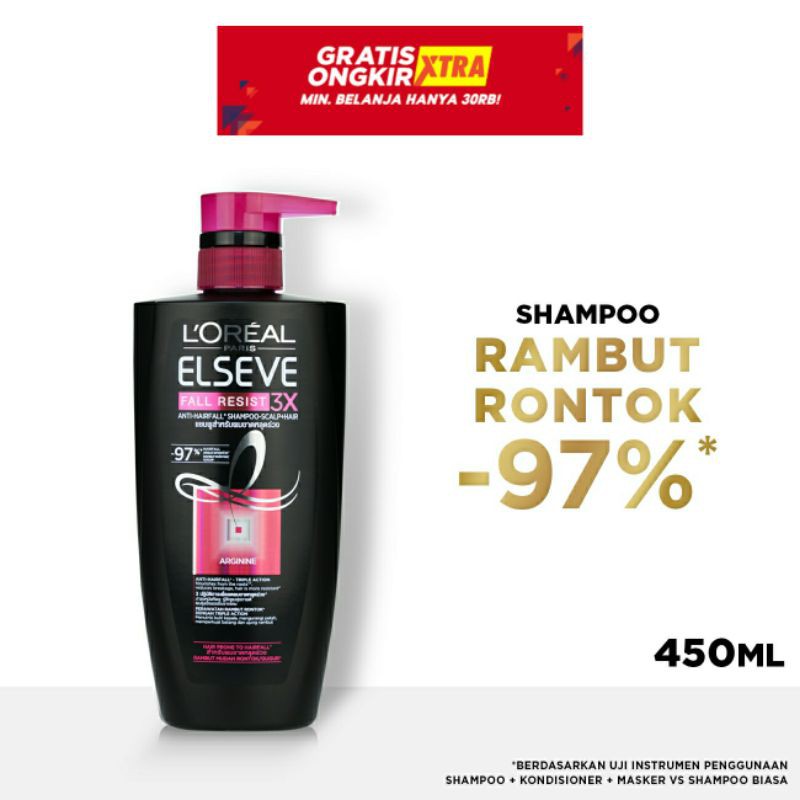 Jual Shampoo Loreal/ L'Oreal Paris Fall Resist 3x Shampoo Hair Care ...