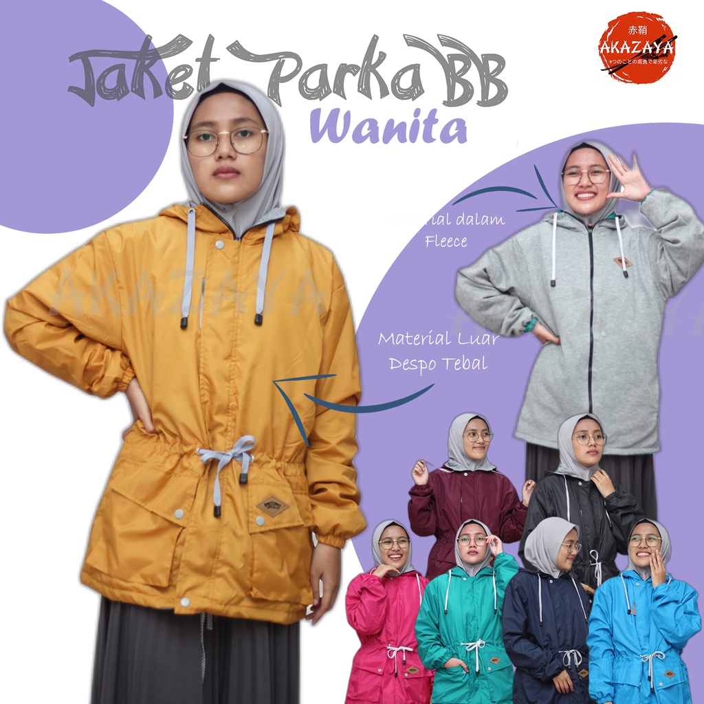 Jaket wanita hijab - jaket parka cewek jaket bolak balik untuk Hijab