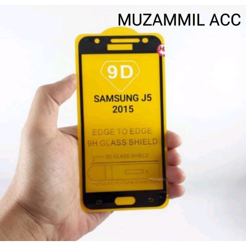 TG Full Layar SAMSUNG J5 2015/J5/J3 Tempered Galas/Anti Gores kaca Full Layar