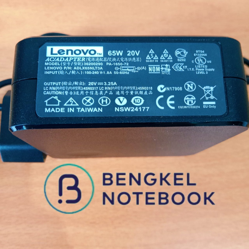 Adaptor Charger Laptop Lenovo 20v 3.25a Lenovo 520-14IKB 520 130-14IKB 510 530 320 320-14ISK 310-14ISK 310-15ISK 4.0x1.7
