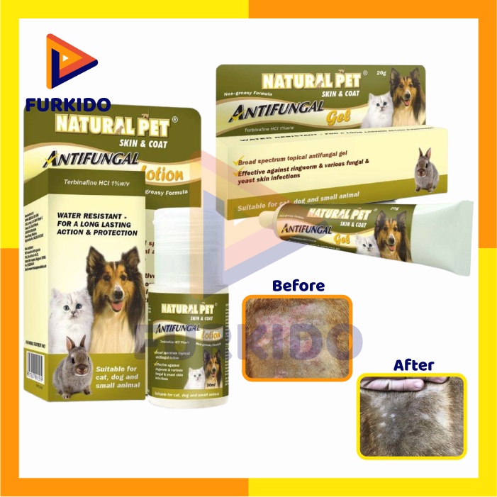 Natural Pet Skin &amp; Coat Antifungal Gel &amp; Lotion / Pembasmi Jamur