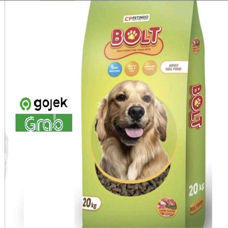 BOLT DOG LAMB 20KG - MAKANAN ANJING RASA LAMB 20KG GOSEND ONLY