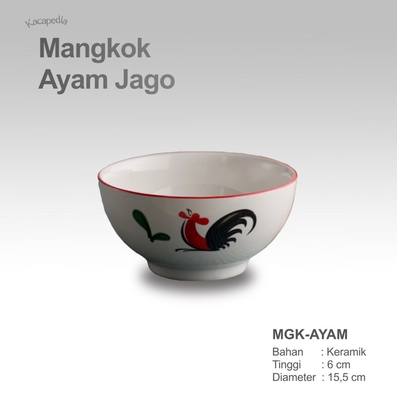 Mangkok Ayam Jago Besar Mangkok Bakso Mangkok Sup Mangkok Baso