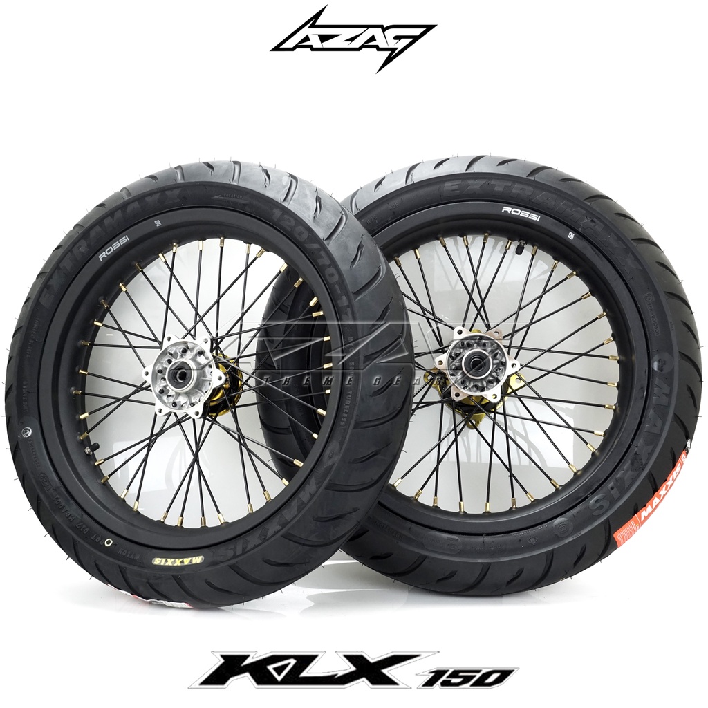 BAN SET SUPERMOTO KLX 150 ROSSI TROMOL WILWOOD MAXXIS 110-130