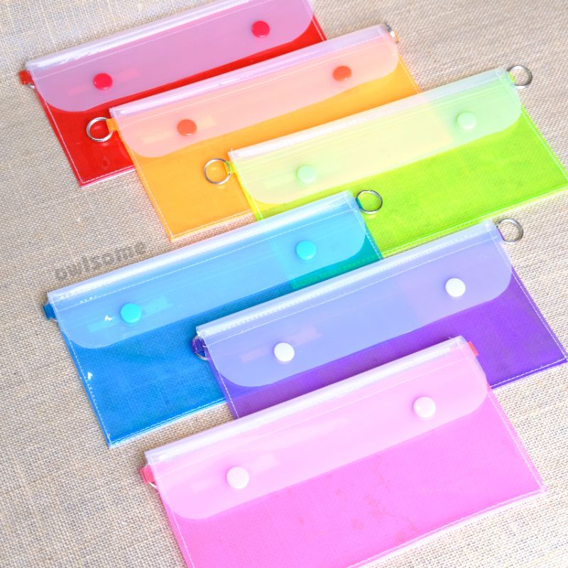 Pouch mask transparent clear PVC colour, dompet masker kf94 kn95 dompet uang plastik transparan