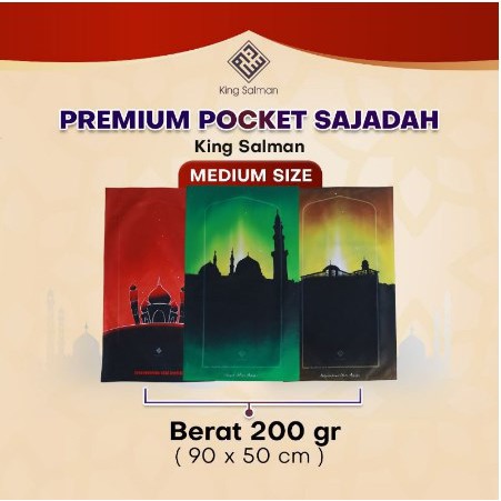 Sajadah Travel Premium King Salman Gratis Custom Nama - Sajadah Lipat Sajadah Saku Traveling COD