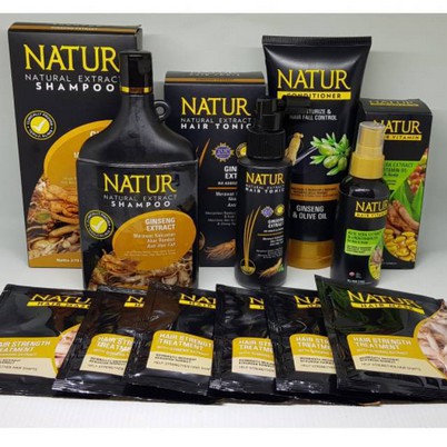 Natur Shampoo ginseng & Natur Aloe Vera  shampo/conditioner/hair tonic/ hair mask