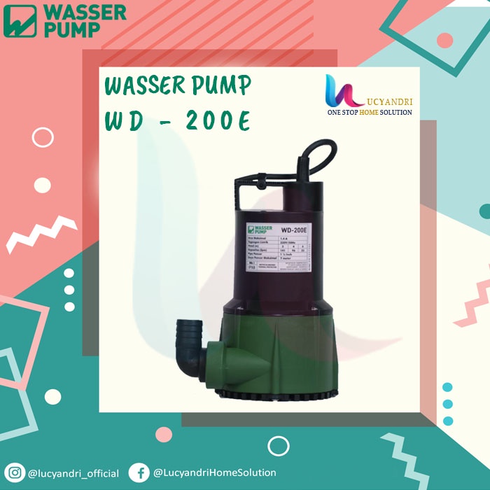 Pompa Celup Wasser Air Bersih | Submersible Pump WD 200 E NON AUTO