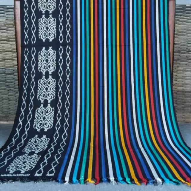 Tenun Ikat Blanket Kombinasi lurik