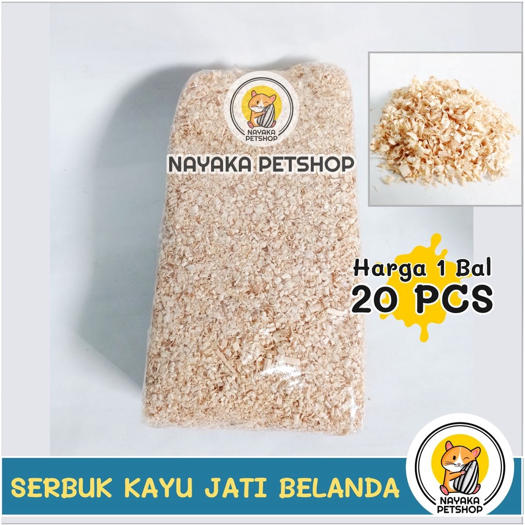 1 Bal Serbuk Kayu Hamster Karungan Alas Kandang Serutan Jati Belanda Bedding Hewan