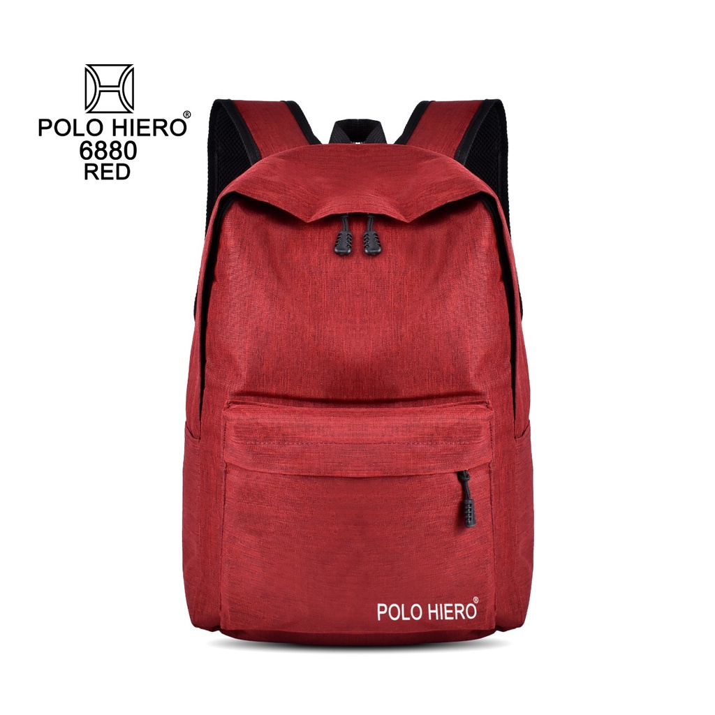 (Toko OB) Tas Murah Ransel Wanita Polo Hiero 6880 Ransel Sekolah Wanita Backpack Casual Tas Punggung (Free Rain Cover)