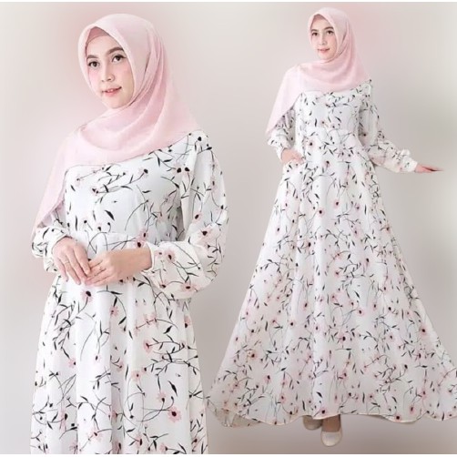 Model Baju Gamis Kekinian  Pesta Muslim Terbaru di Tahun 2020/2021 Baju Gamis Lebaran Model Baju Kon