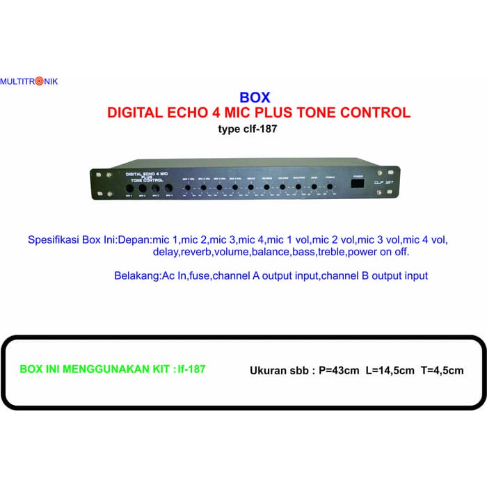 Box Digital 4 mic plus tone control type CLF 187