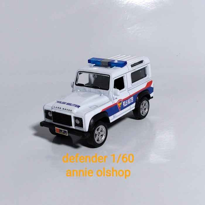 diecast skala 1 60 defender custom polisi militer angkatan udara pomau