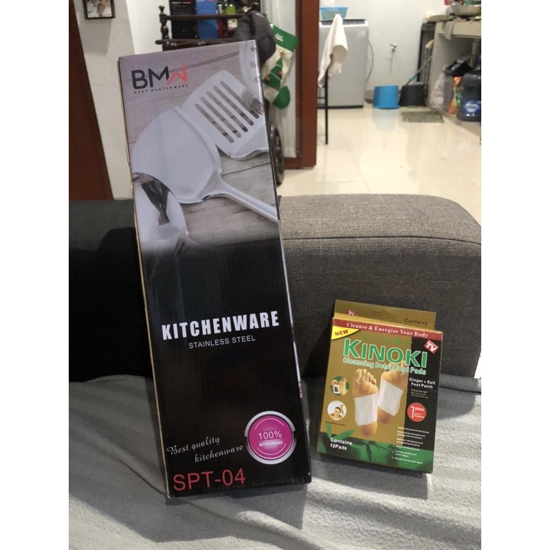 kitchenware stainless steel + 2 kinoki