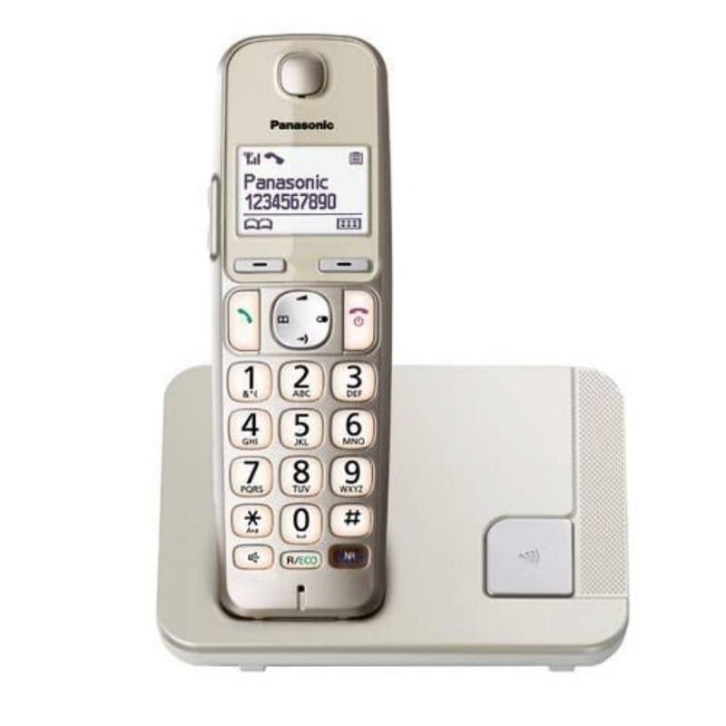 Panasonic Wireless Phone Panasonic KX-TGE210 Silver Eco Plus Sound Clear