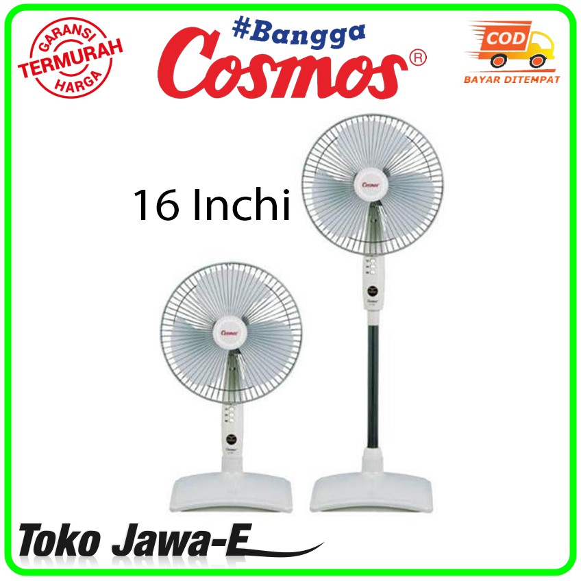 KIPAS ANGIN Cosmos Twino 16sn Kipas Angin Berdiri & Duduk 16inch - WARNA ABU ABU