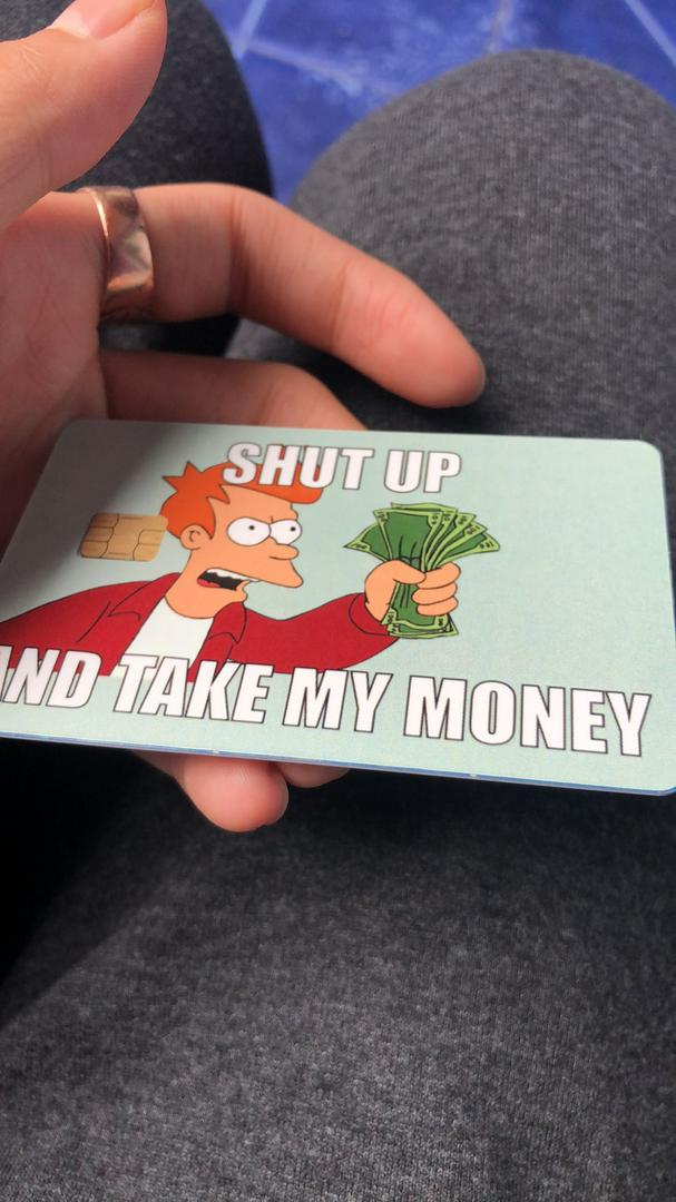 Jual Shut Up And Take My Money Card Sticker Cover Skin Atm Debit Credit Emoney Flazz Kartu Indonesia Shopee Indonesia