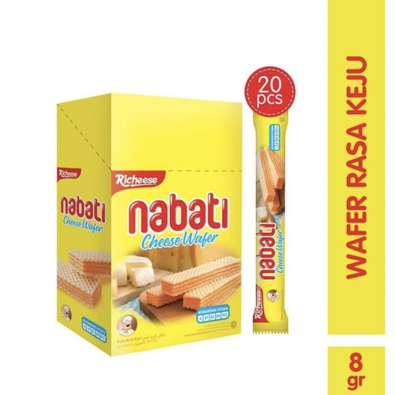 

Richeese Nabati Wafer Keju 7.5 gram (1 pack isi 20 pcs)