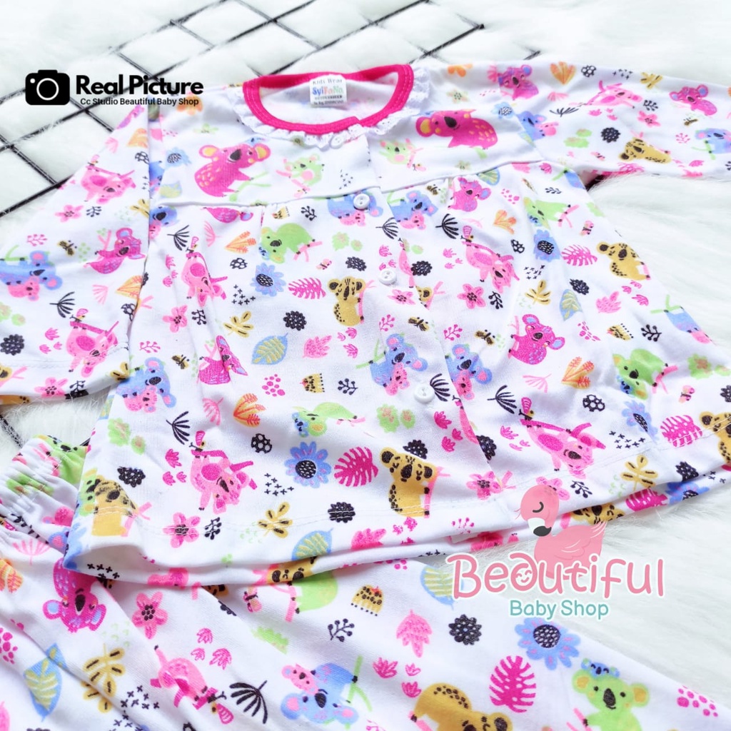 Baby.ou - Setelan Baju Bayi Perempuan Tangan Panjang Celana Panjang Motif Koala / Setelan Piyama Bayi Perempuan / Baju Bayi Panjang Perempuan / Baju Tidur Bayi Merk Syifana