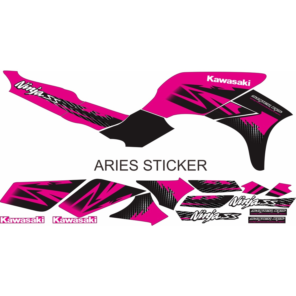 STRIPING STIKER NINJA SS 2014 SE PINK MAGENTA