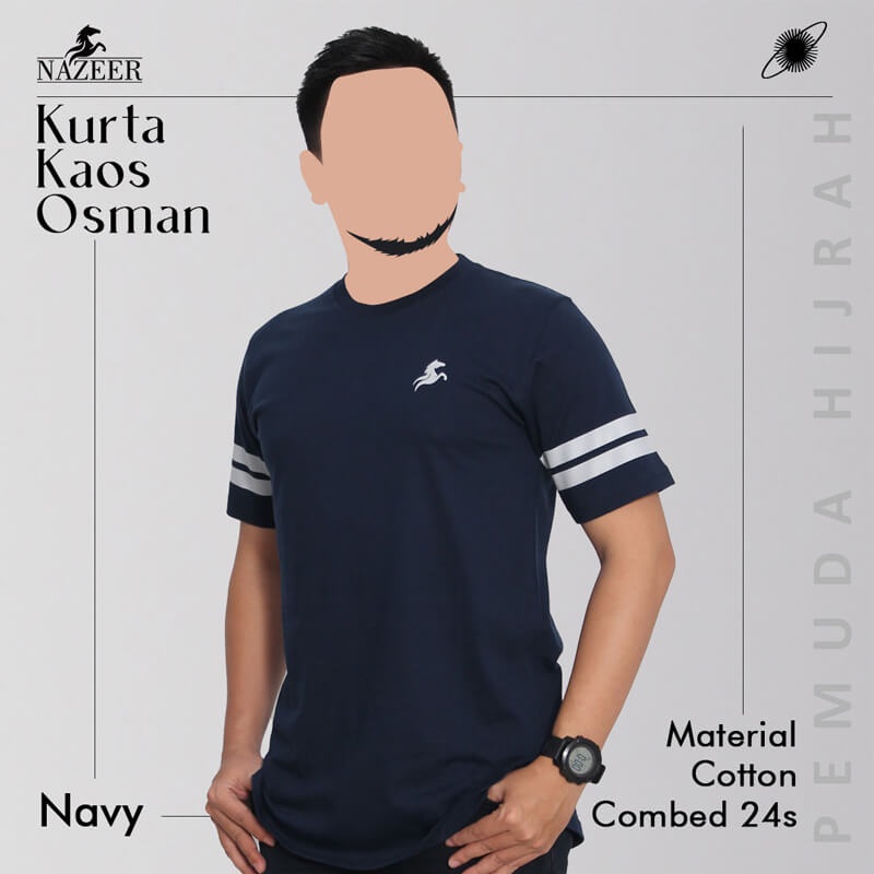 BAJU KURTA KAOS OSMAN/KAOS KURTA PRIA NAZEER ORIGINAL