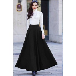 TERLARIS !!! ROK PANJANG JUMBO SPANDEK JERSEY WANITA TERMURAH / ROK PANJANG MAX BB 80 KG BAHAN PREMIUM BISA COD & SAMEDAY-WARNA LAINNYA