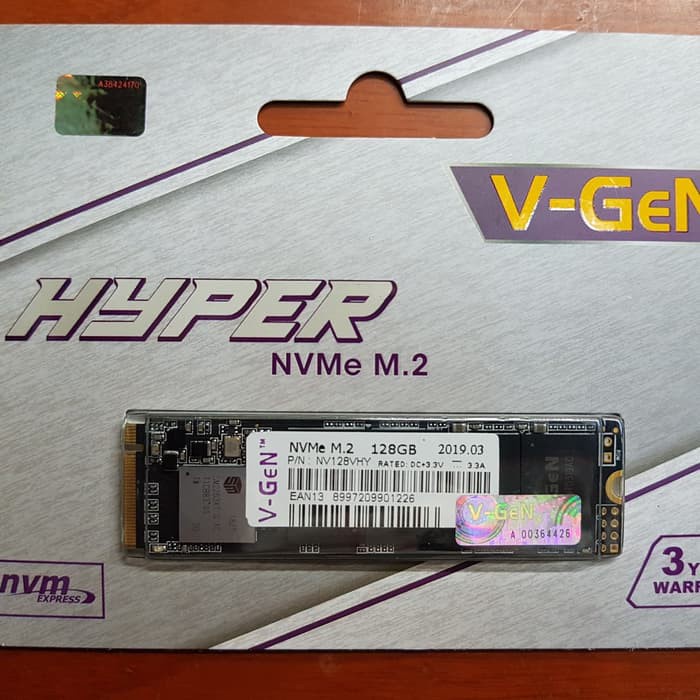 Solid State Drive SSD M.2 HYPER NVMe V-GeN 128GB - Garansi Resmi 3 Tahun