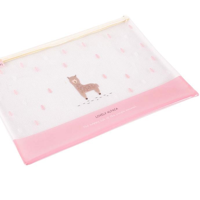 

PROMO BESAR (fbb-655) Deli Transparent Mesh Zipper Bag Map Pouch Tas Resleting Jala 5992