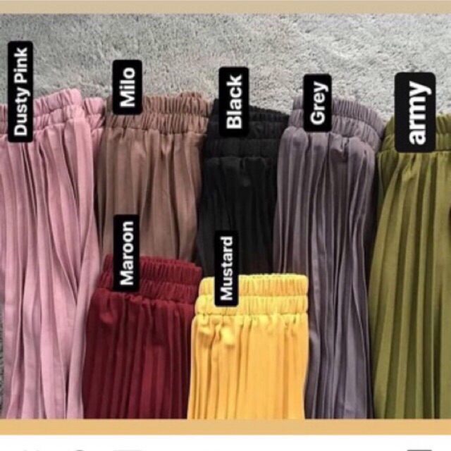 Rok prisket MBL pleated skirt premium import lebih kembang luna plisket freya skirt