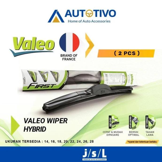 Valeo Hybrid Wiper Mobil All Size/ 1 Pcs - 14 021