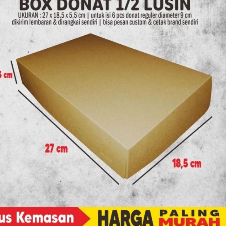 

Buy Now Box Donat 27 x 18,5 x 5,5 cm Kraft Laminasi (34pcs)