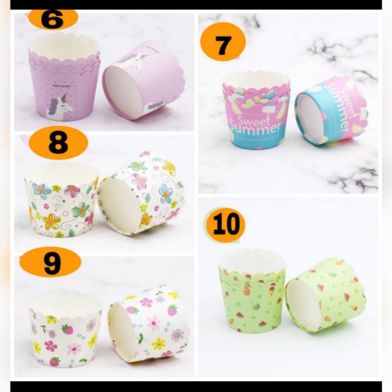 Cupcake kertas| papercup muffin cupcake tahan panas motif cantik