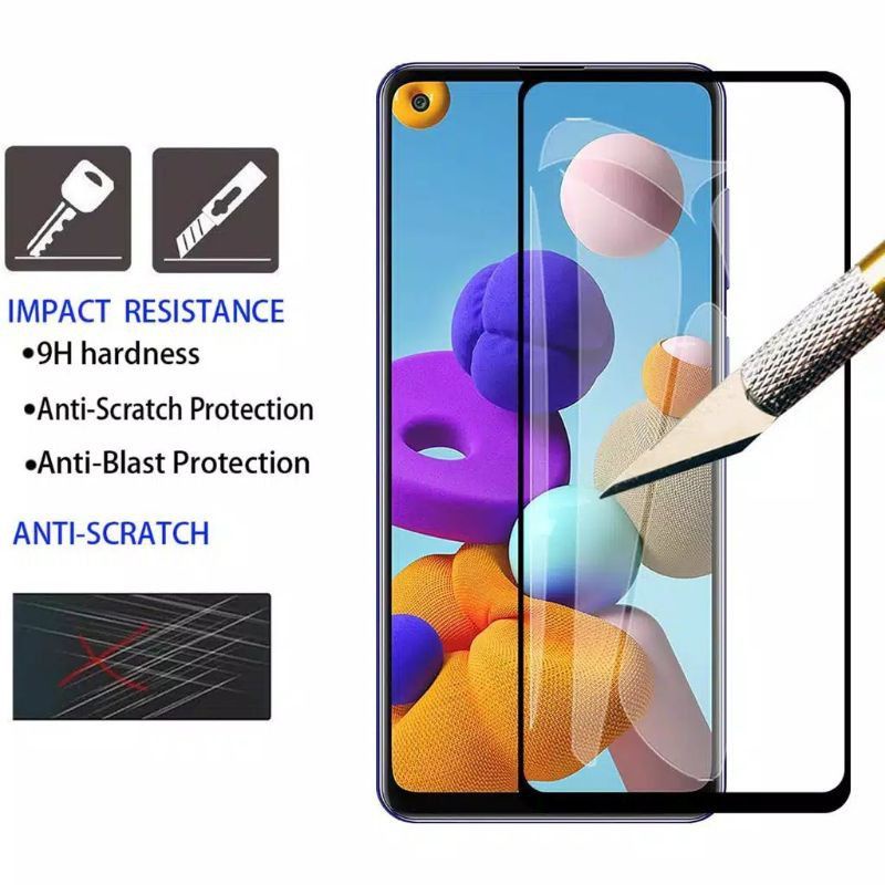 Tempered Glass Samsung Galaxy A21s Full Screen Protector Premium Quality