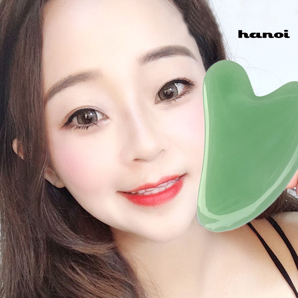 HQTM_Guasha Stone Heart-Shaped Body Massage Synthetic Face Massage Scraper Board for Unisex