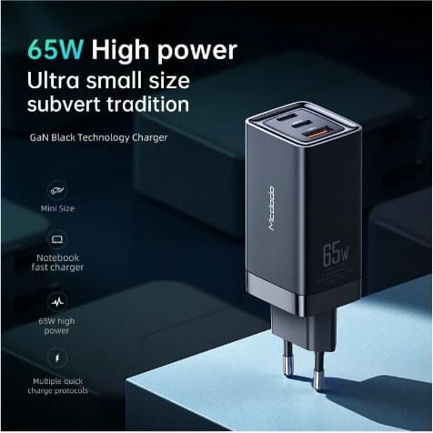 MCDODO CH-7921 ADAPTOR CHARGER GAN 65W PPS FAST CHARGING PD 3.0