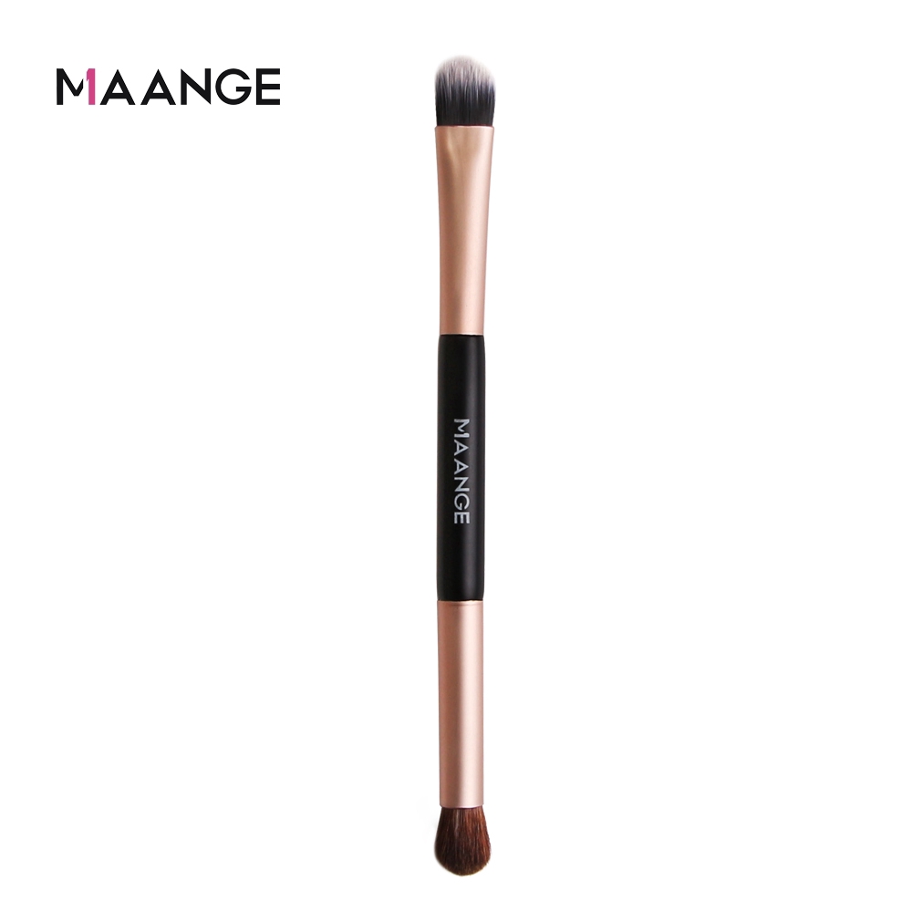 MAANGE Professional Double-End Eyeshadow Makeup Brush / Kuas Rias Multifungsi Untuk Memadukan, Foundation, Bubuk, Concealer, Stabilo / Alat Kosmetik Dasar Harian