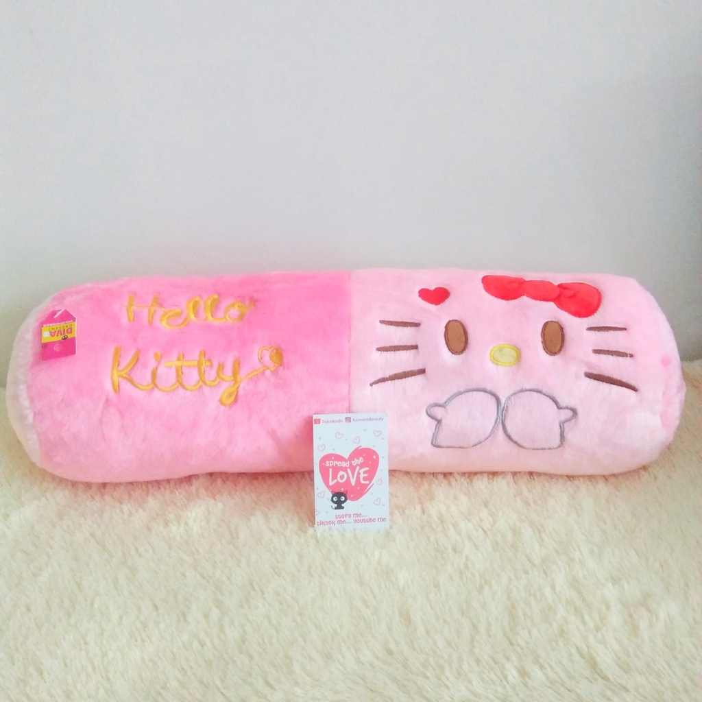 BONEKA GULING KITTY 2 WARNA BULU