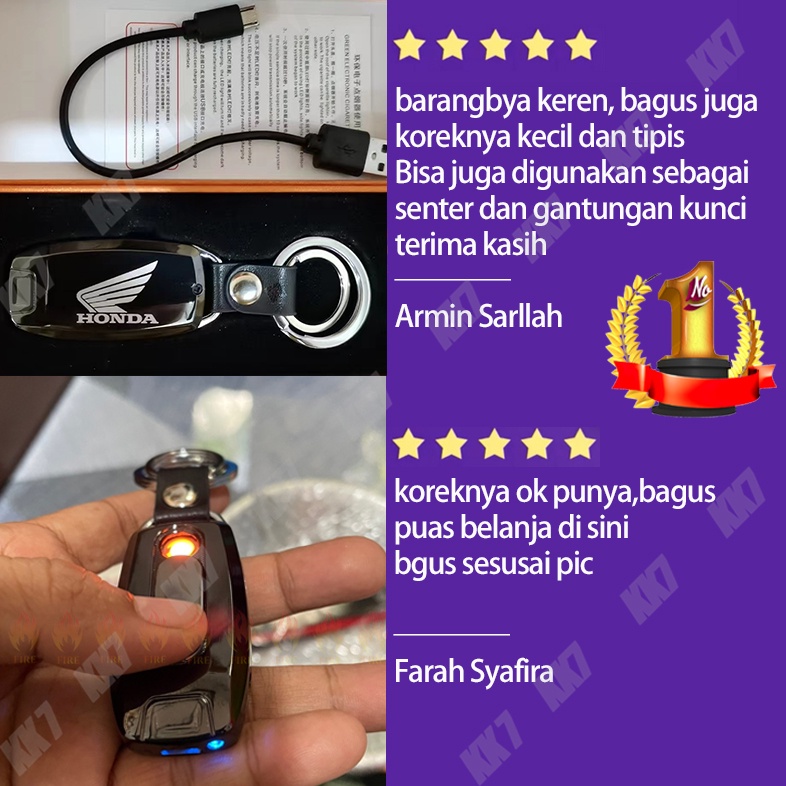 HONDA Motor Korek Api Elektrik / Gantungan Kunci / Senter / Korek Api Mobil Sepeda Motor + Plus USB Charger