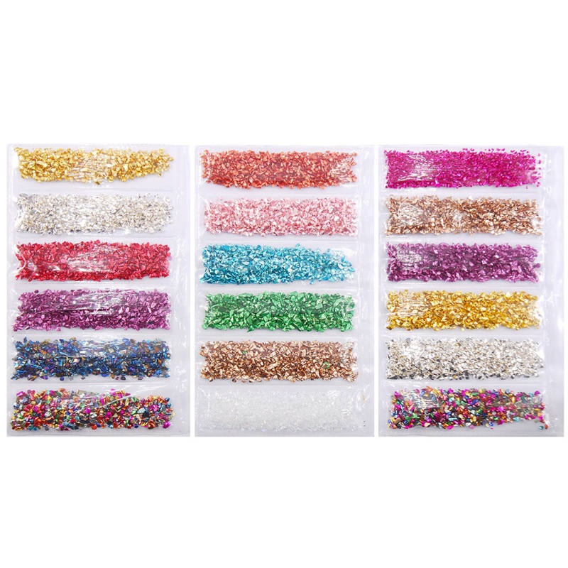 SIY  3D Crushed Glass Stones Charm Small Glitter Rhinestone DIY Nail Art Decoration