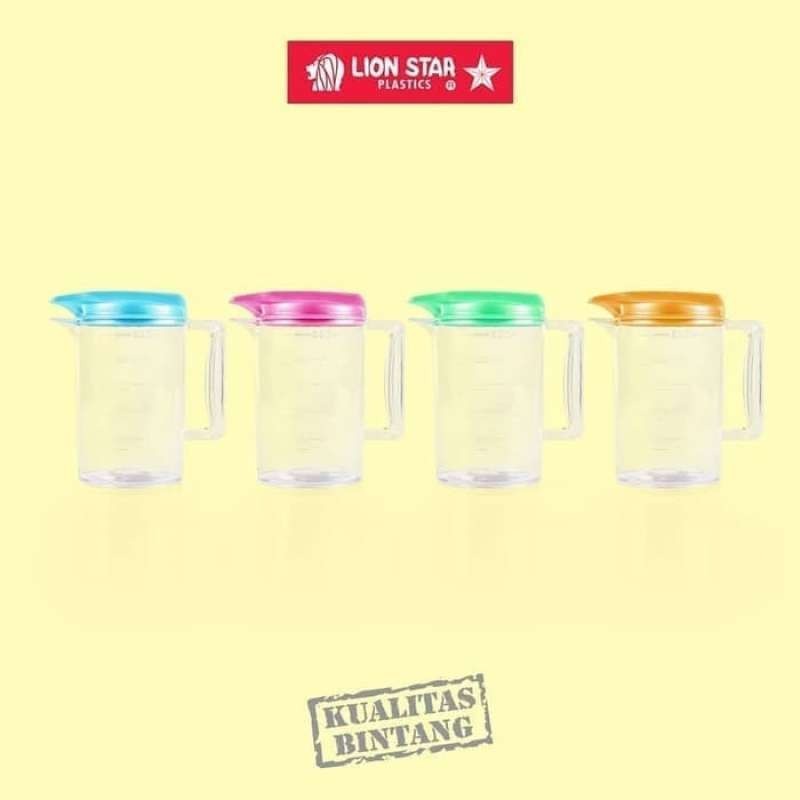 Lion Star Pitcher Minuman Plastik 500 ml GL-28 Gelas Ukur GL 28 Teko - Merah