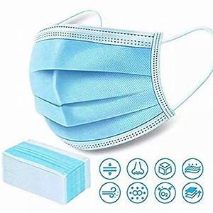 MASKER 3PLY DISPOSABLE FACE MASK - MASKER 3 PLY BIRU 1BOX ISI 50PCSL